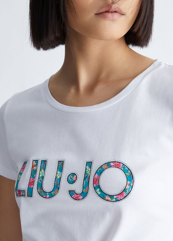 White Women's Liu Jo With Logo Tops | NWF-609572