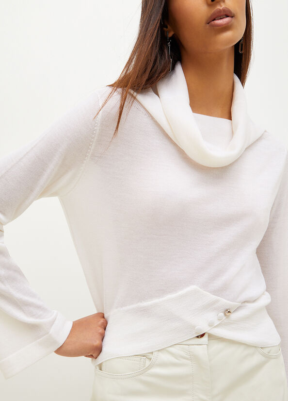 White Women's Liu Jo Wool Sweaters | WPU-216508