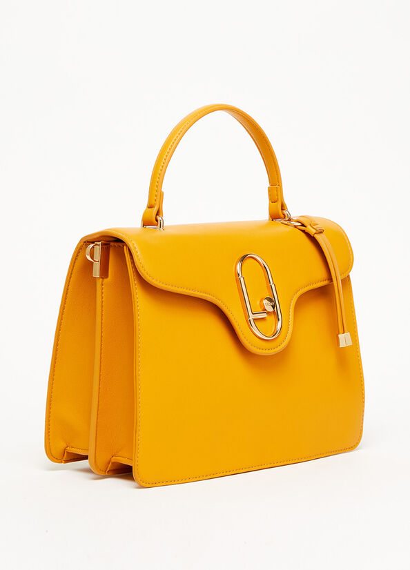 Yellow Women's Liu Jo Eco-Friendly With Charm Handbag | DVU-783509