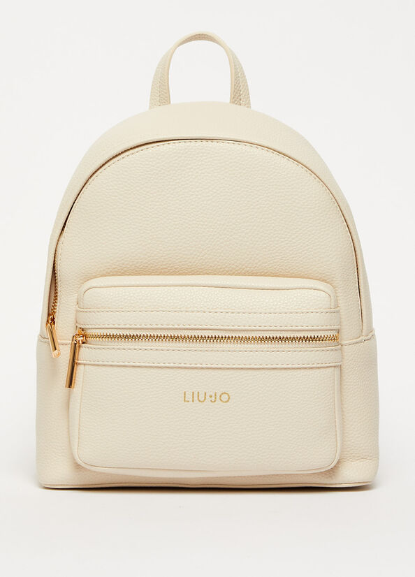 Beige Women's Liu Jo With Logo Backpacks | BXT-126958