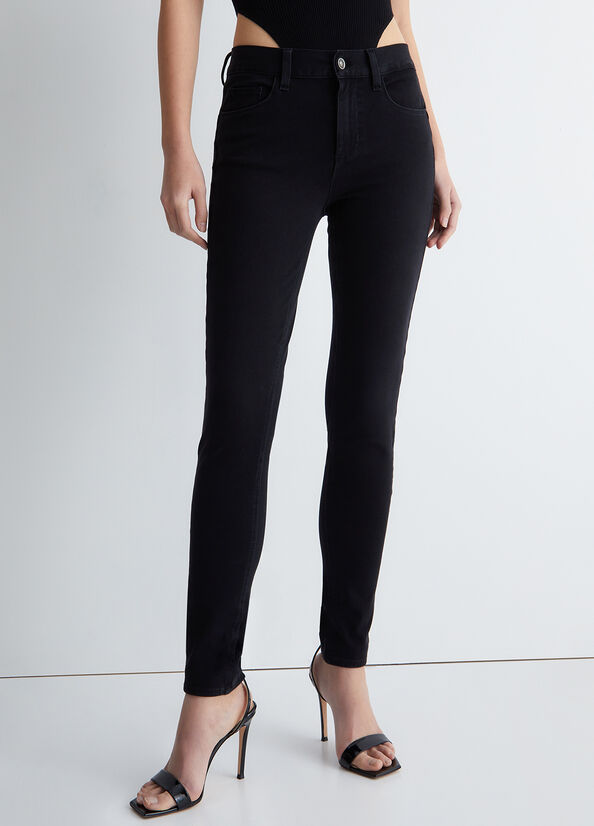 Black Women's Liu Jo Bottom Up Skinny Jeans | TOB-917526