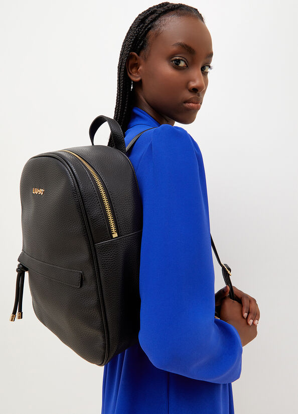 Black Women's Liu Jo Eco-Friendly Backpacks | YGN-521078