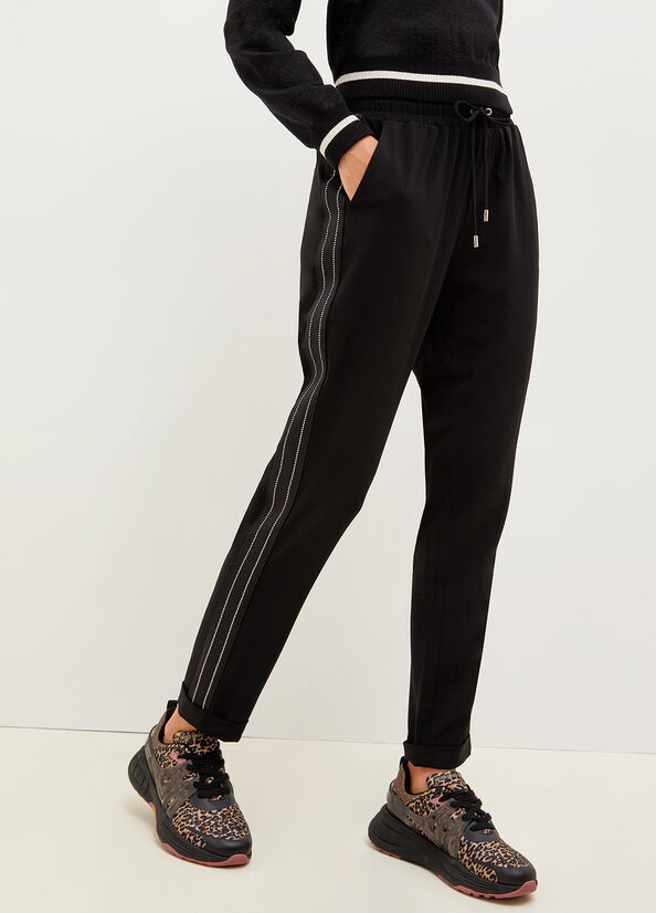 Black Women's Liu Jo Eco-Friendly Jogging Pants | XBI-260978