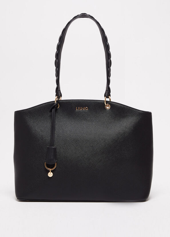 Black Women's Liu Jo Eco-Friendly Shopper Bag | UEA-792413