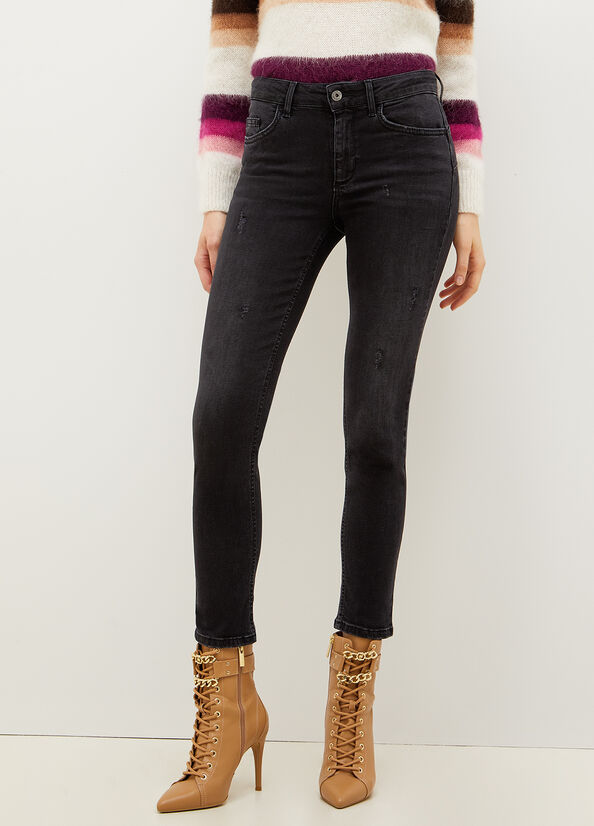 Black Women's Liu Jo Eco-Friendly Skinny Jeans | OJZ-604381