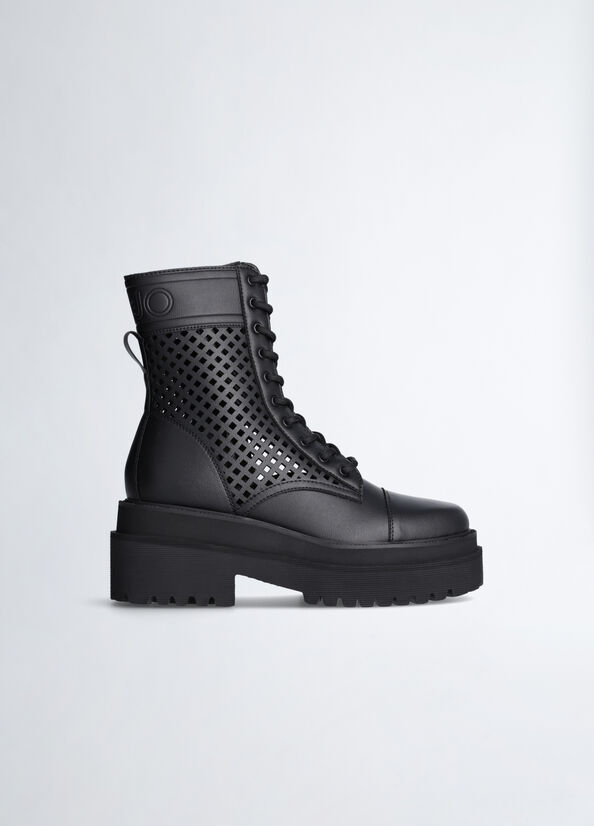 Black Women's Liu Jo Perforated Ankle Boots | CAW-204759