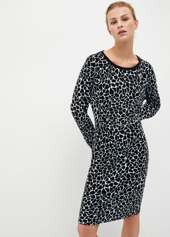 Blue Women's Liu Jo Animal-Print Dress | HGL-578219