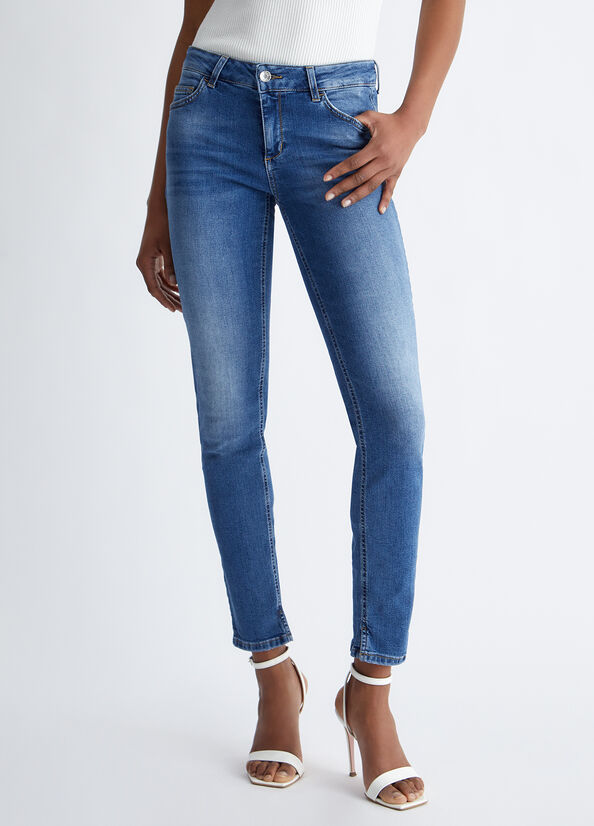 Blue Women's Liu Jo Bottom Up Skinny Jeans | GWU-169875