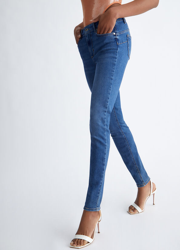 Blue Women's Liu Jo Eco-Friendly Skinny Jeans | AJB-914078