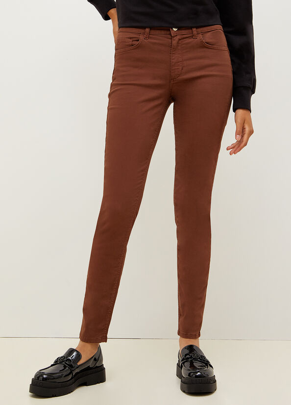 Brown Women's Liu Jo Bottom Up Skinny Pants | NSV-815796