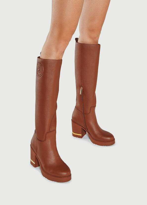 Brown Women's Liu Jo High With Comfortable Heel Ankle Boots | RBS-528490