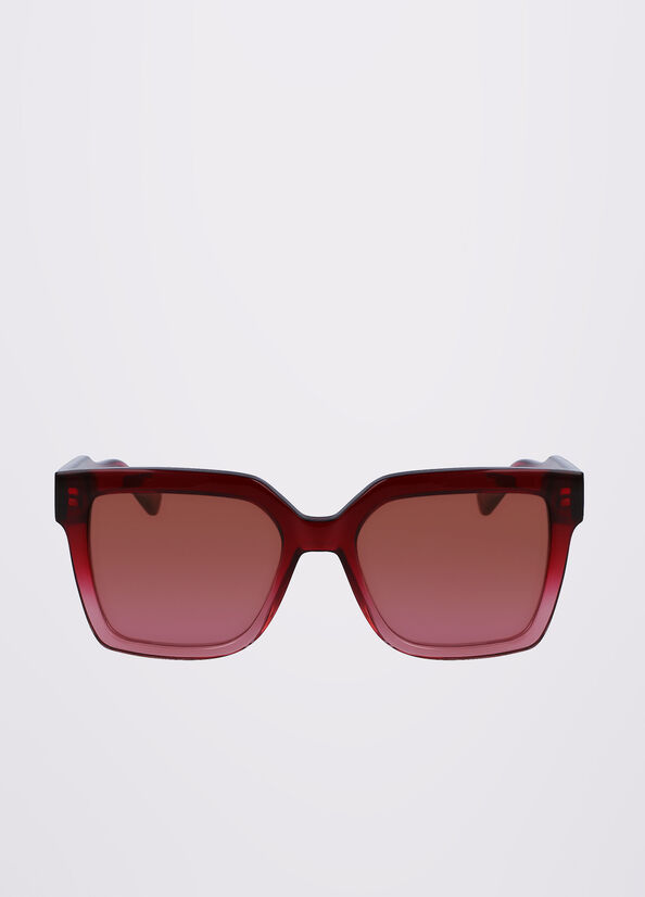 Burgundy Women's Liu Jo Squared Sunglasses | ZGF-087423