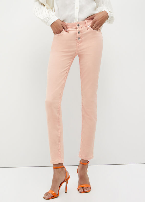 Coral Women's Liu Jo Stretch Bottom Up Pants | ACS-529806