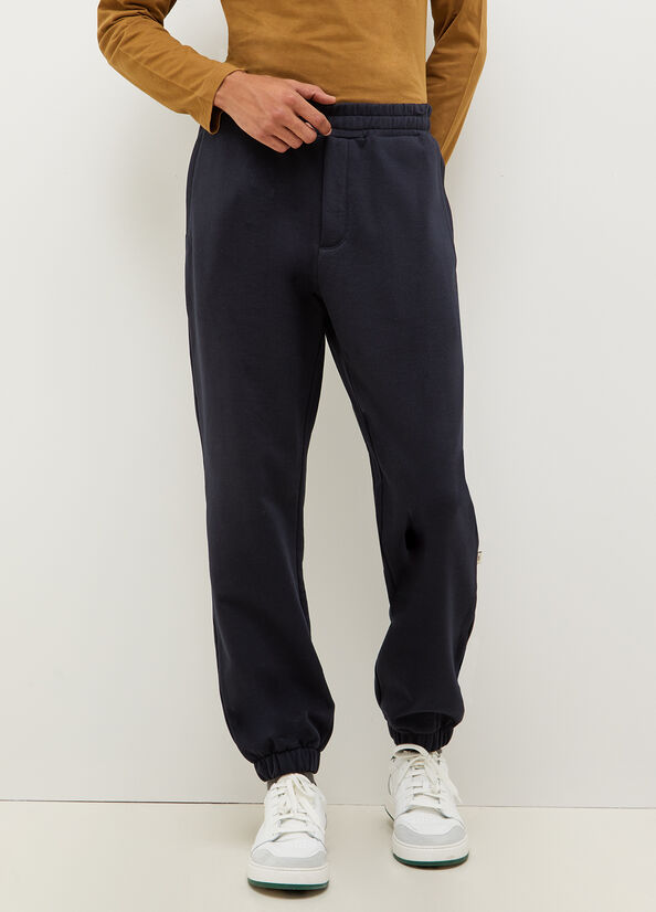 Dark Blue Men's Liu Jo Plush Joggers Pants | UYW-713902