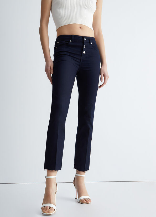 Dark Blue Women's Liu Jo Bottom Up Pants | NWK-412793