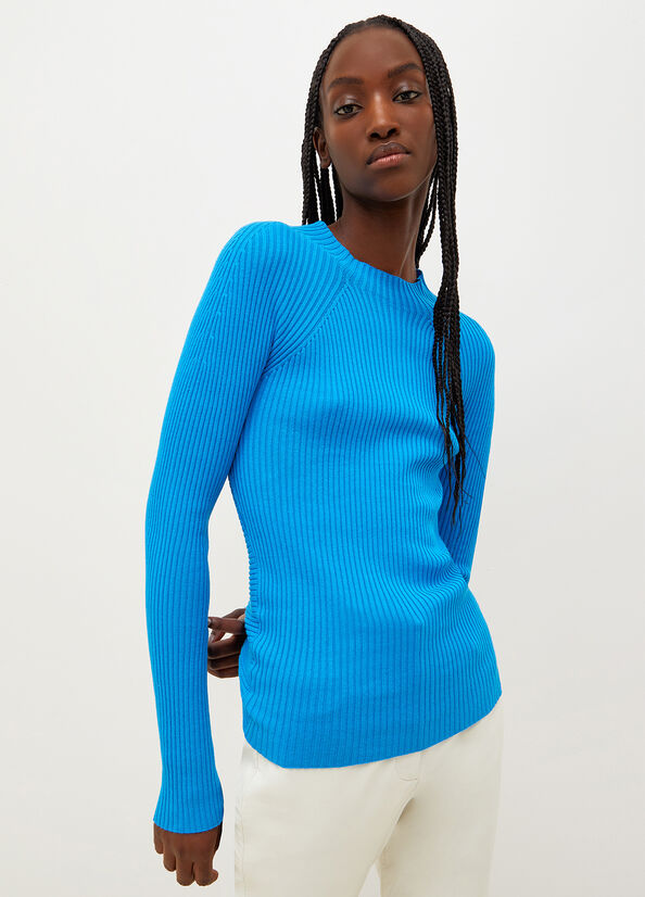 Deep Blue Women's Liu Jo With Cut-Outs Sweaters | KWU-017564