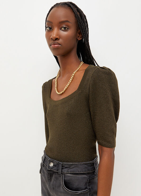 Green Women's Liu Jo Lurex® Sweaters | DEJ-571364