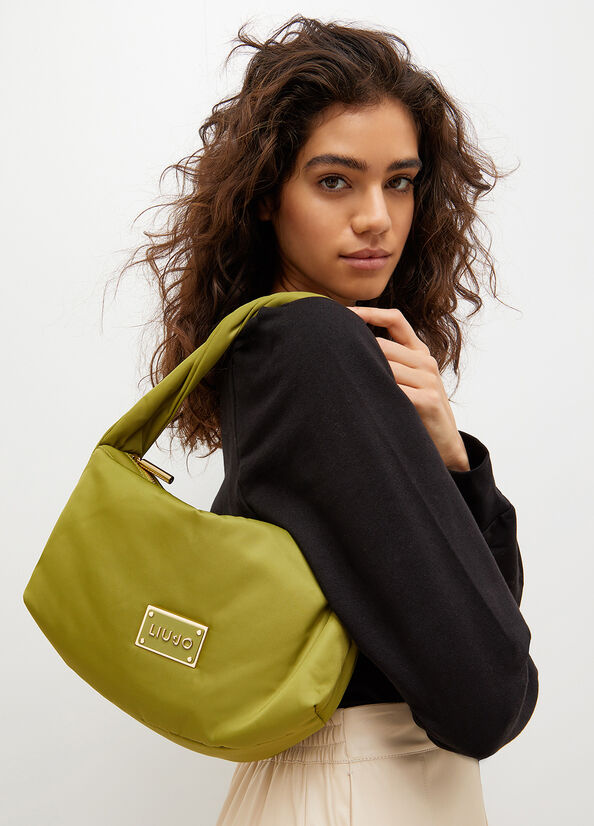 Green Women's Liu Jo Shoulder With Charm Shoulder Bags | UTZ-708936