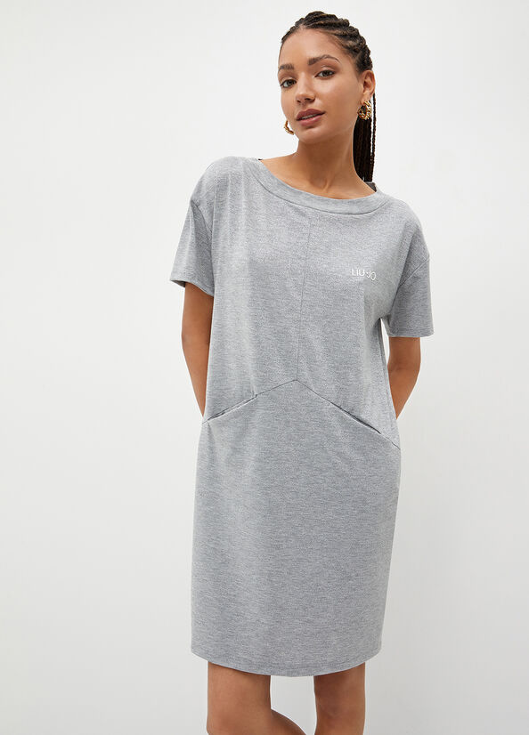 Grey Women's Liu Jo Lurex® Jersey Dress | SJH-138259