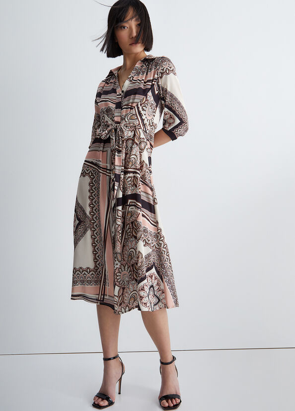 Grey Women's Liu Jo With Scarf Print Dress | EOL-264910