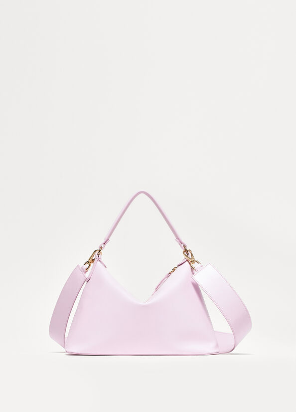 Light Pink Women's Liu Jo Small Hobo In Leather Crossbody Bags | OTW-723950