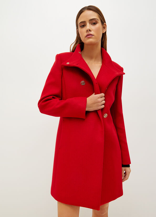 Red Women's Liu Jo Double-Breasted Coats | YEZ-028145