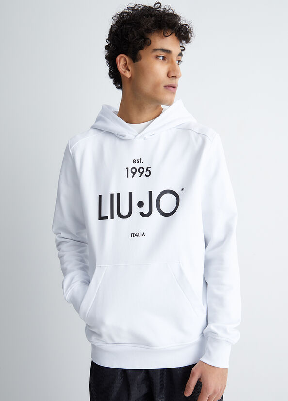 White Men's Liu Jo Hooded Sweaters | WRZ-053897