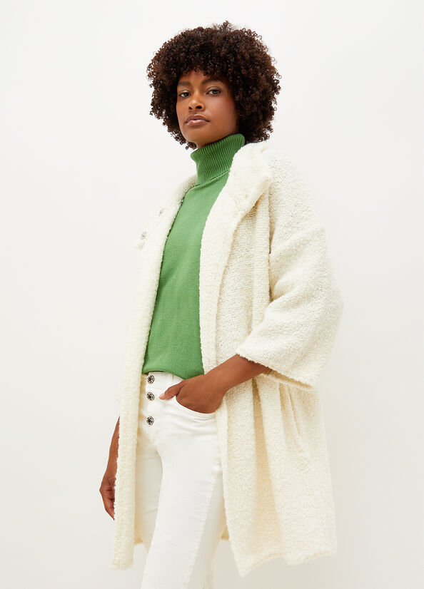 White Women's Liu Jo Knit Coats | PZX-012573