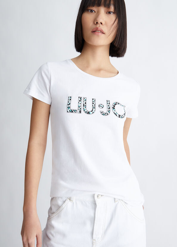 White Women's Liu Jo With Logo Tops | UIM-085639