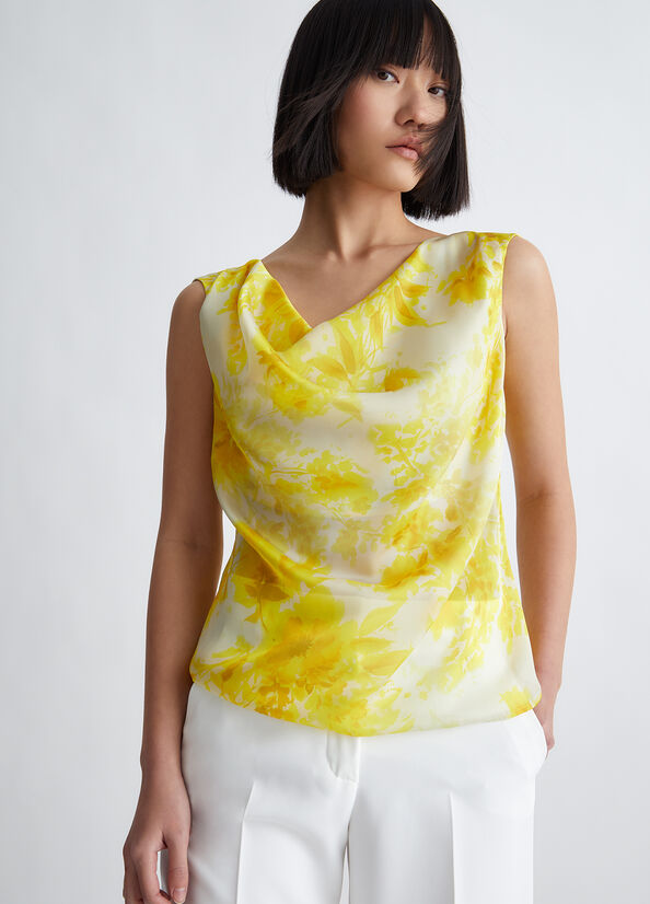 Yellow Women's Liu Jo Floral T Shirts | NOA-965721